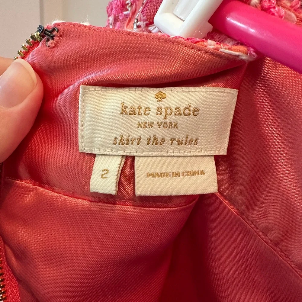 Kate Spade Chic Pink Tweed Skirt - Picture 3 of 4